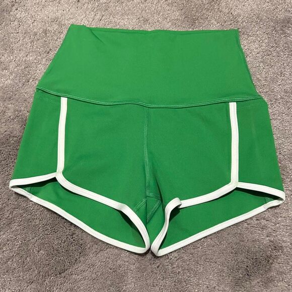Free People movement Island Time Shorts Small Green workout gym dance micro - Picture 4 of 8